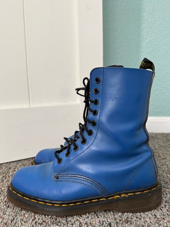Dr. Martens Shoes - Vintage Dr Martens Made in England Blue Leather boots